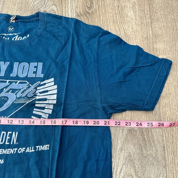 Billy Joel 75th Show Garden TShirt Mens XL Blue Official Barking Irons See PHOTO - Picture 5 of 11